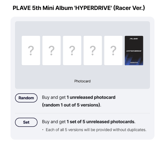 (Supplier/Weverse POB) PLAVE - HYPERDRIVE [5th Mini Album] (Racer ver)
