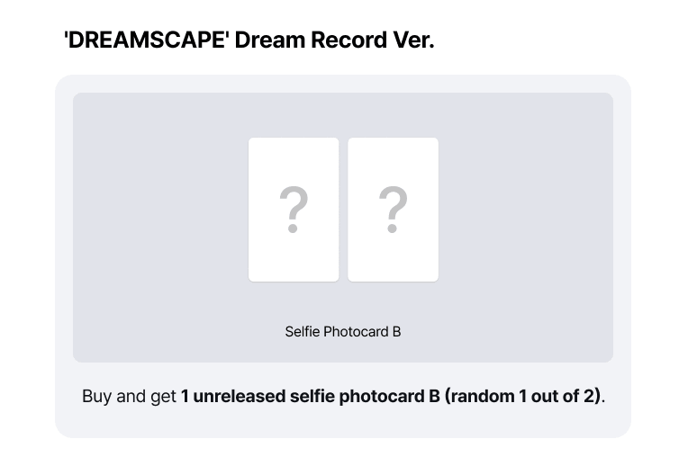 (Supplier/Applemusic/Weverse POB) JEONGHAN x JOSHUA - DREAMSCAPE [1st Mini Album] (Dream Record ver)