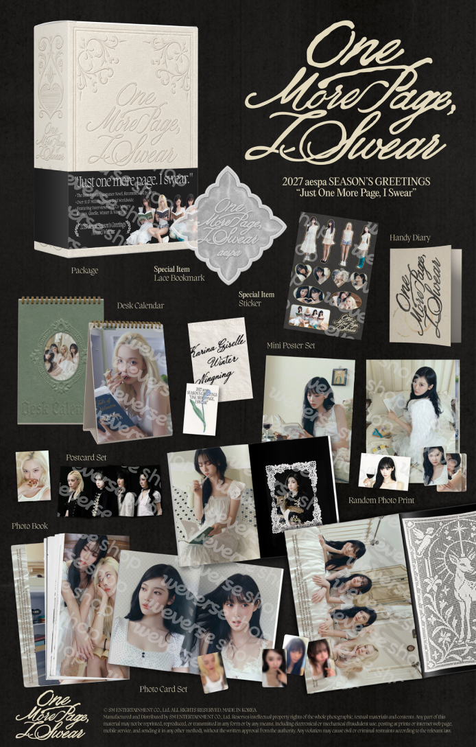 (Supplier/Weverse POB) aespa - 2027 Season's Greetings (Kit/Wall Calendar)