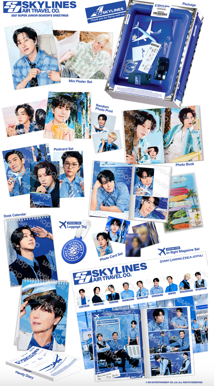 (Supplier/Weverse POB) SUPER JUNIOR - 2027 Season's Greetings (Kit/Wall Calendar)