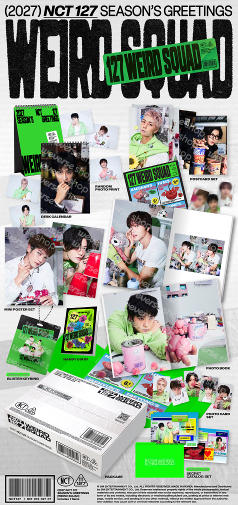 (Supplier/Weverse POB) NCT 127 - 2027 Season's Greetings (Kit/Wall Calendar)