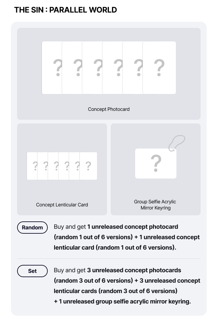 (Supplier/Weverse POB) ENHYPEN - THE SIN : PARALLEL WORLD (Standard ver)