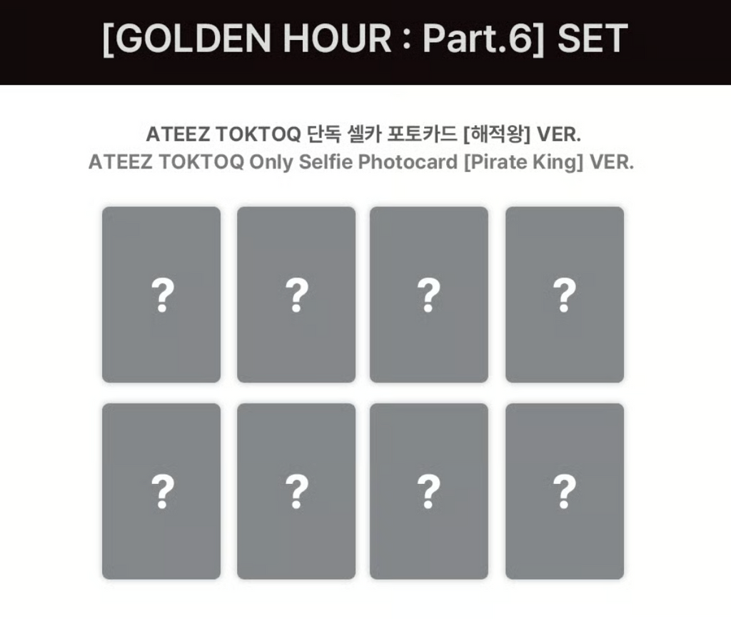 (Supplier/Applemusic/Toktoq) ATEEZ - Golden Hour Pt. 6 [15th Mini Album] (Photobook ver)