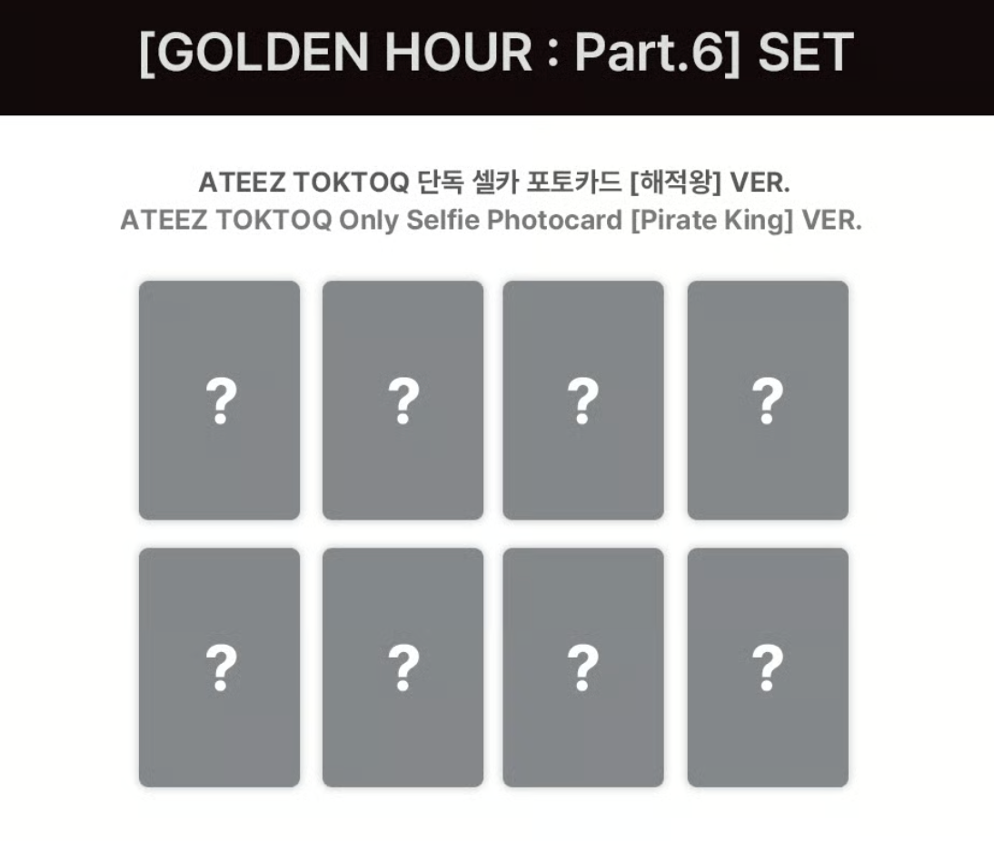 (Supplier/Applemusic/Toktoq) ATEEZ - Golden Hour Pt. 6 [15th Mini Album] (Photobook ver)