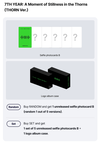 (Supplier/Applemusic/Weverse) TXT - 7th Year: A Moment Of Stillness In The Thorns (Thorn ver)