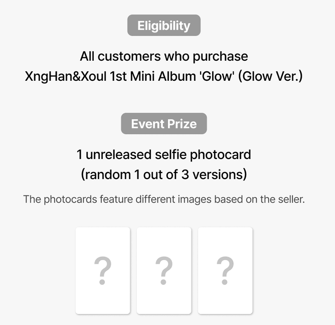 (Supplier/Applemusic/Weverse) XngHan&Xoul - Glow [1st Mini Album] (Glow ver)