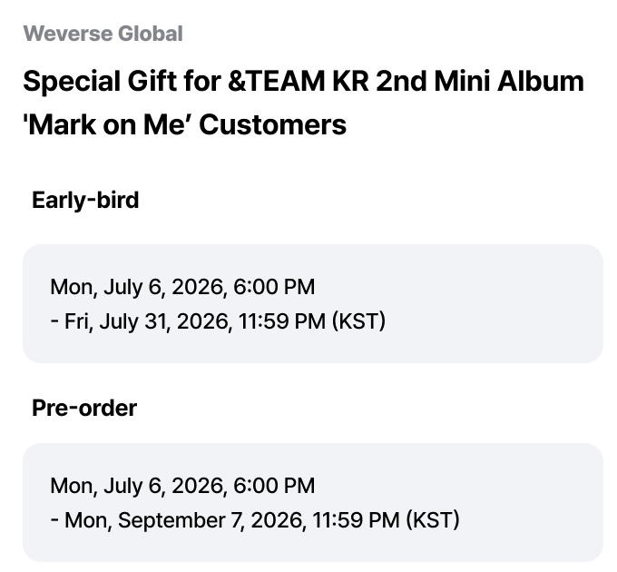 (Supplier/Weverse POB) &TEAM - Mark on Me [2nd Mini Album] (Photobook ver)
