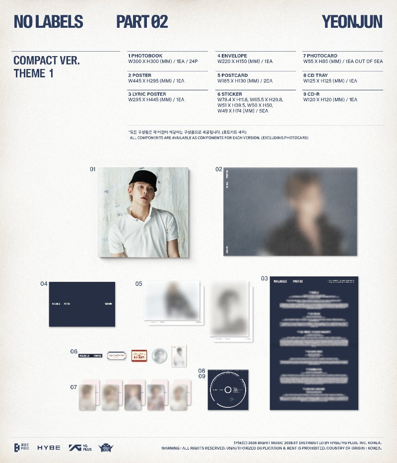 YEONJUN - No Labels: Pt. 02 [2nd Mini Album] (Compact ver)