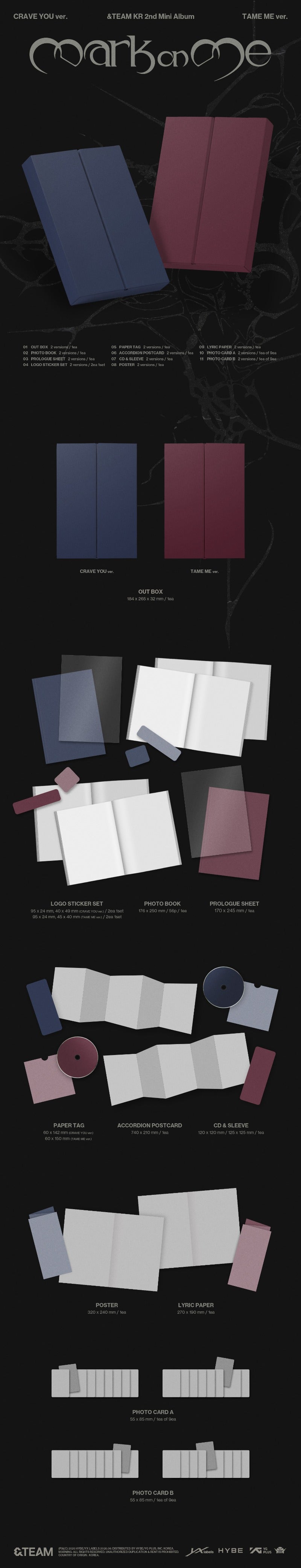 (Supplier/Weverse POB) &TEAM - Mark on Me [2nd Mini Album] (Photobook ver)