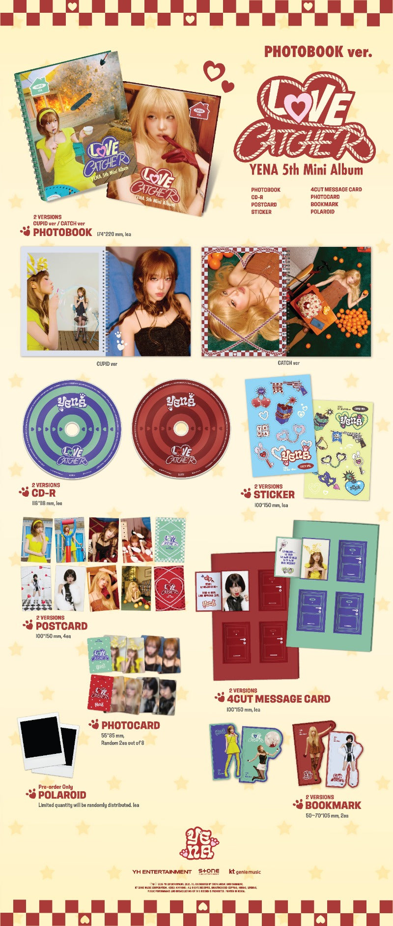 (Supplier/Applemusic) CHOI YENA - Love Catcher [5th Mini Album] (Photobook ver)