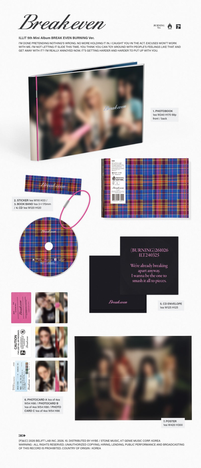 (Supplier/Applemusic/Weverse POB) ILLIT - Break Even [5th Mini Album] (Photobook ver)