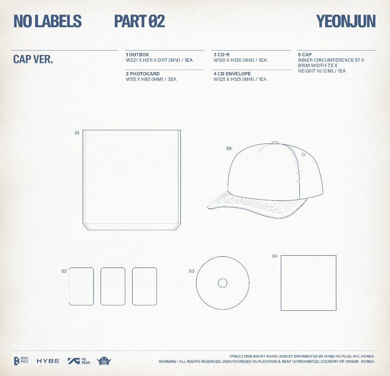 YEONJUN - No Labels: Pt. 02 [2nd Mini Album] (Cap ver)