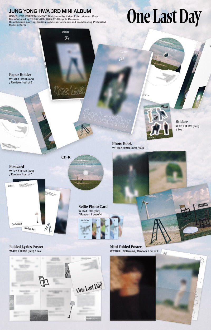 JUNG YONG HWA - One Last Day [3rd Mini Album] (Photobook ver)