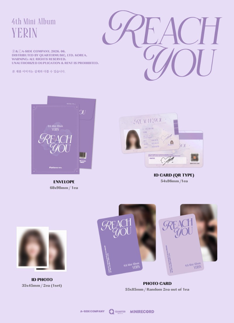 YERIN - REACH YOU [4th Mini Album] (Platform ver)