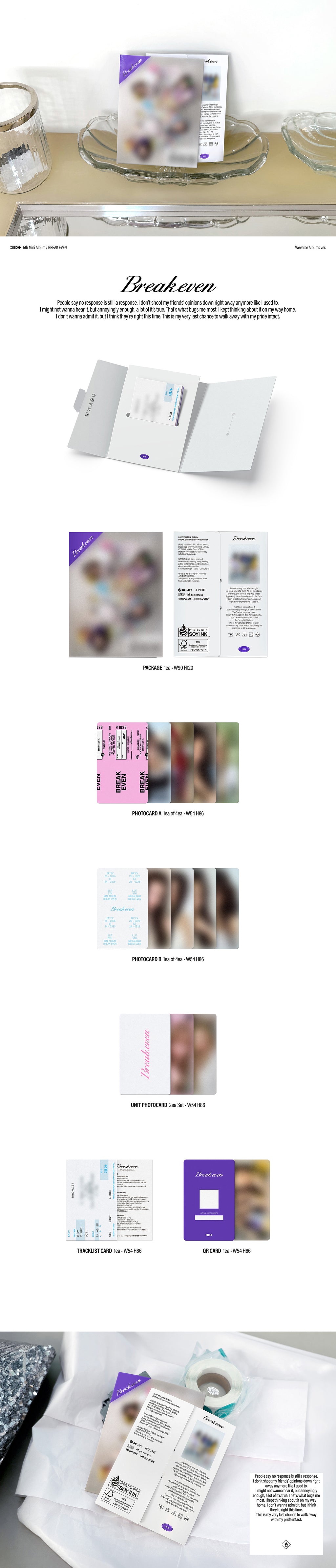 (Supplier/Weverse POB) ILLIT - Break Even [5th Mini Album] (Weverse Albums ver)