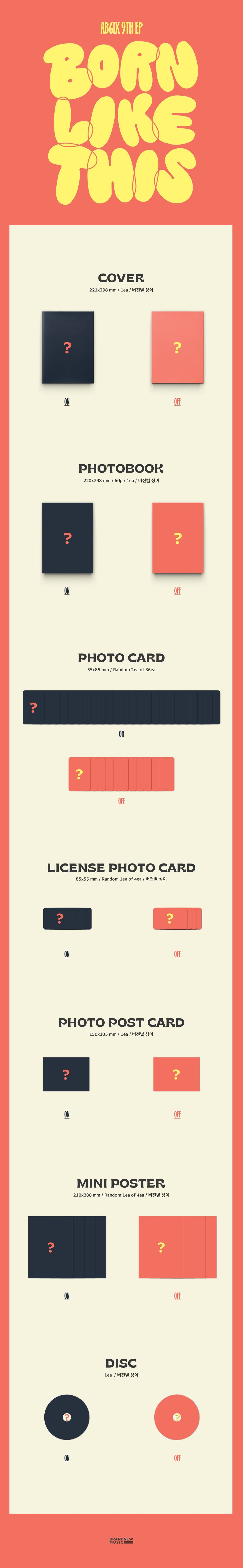 AB6IX - Born Like This [9th EP Album) (Photobook ver)