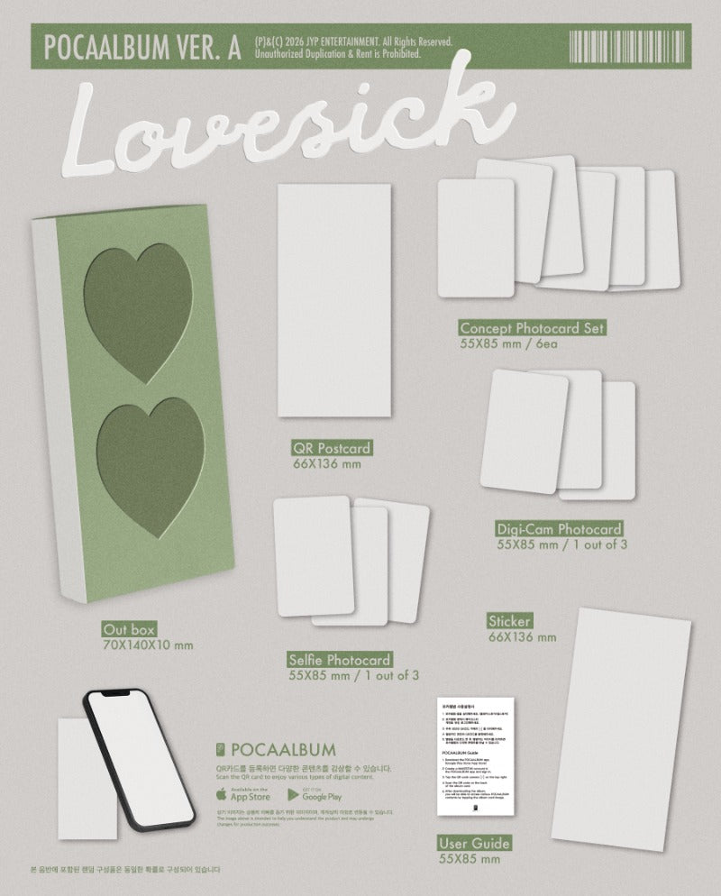 (Supplier/Appemusic POB) CHAERYEONG - Lovesick [1st Mini Album] (Poca Album ver)