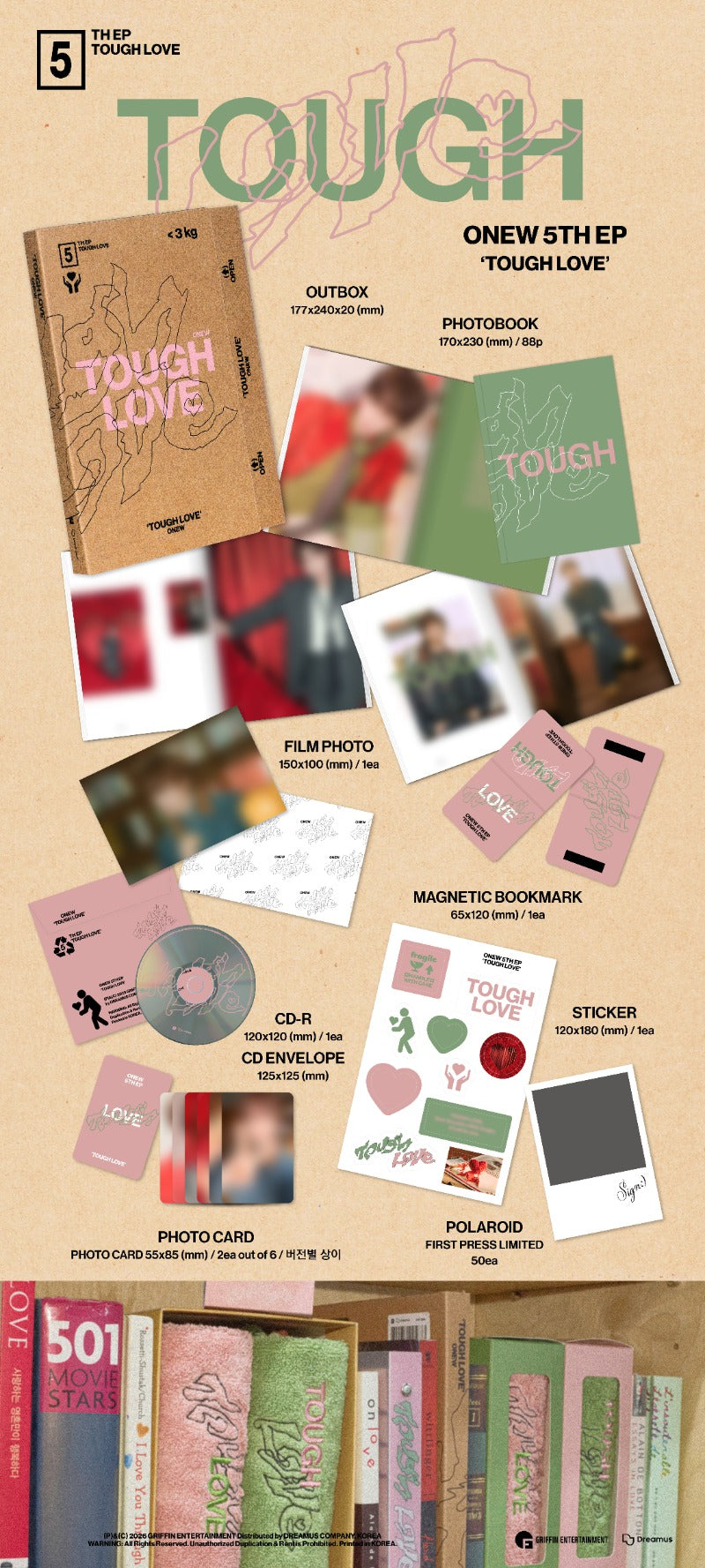 ONEW - Tough Love [5th EP Album] (Book ver)