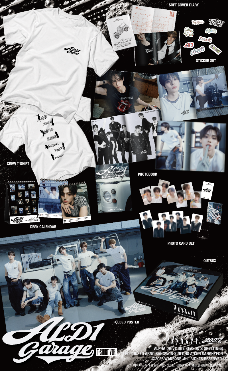 (Supplier/Ktown4u POB) ALPHA DRIVE ONE - 2027 Season's Greetings [ALD1 GARAGE (T-SHIRT VER.)]