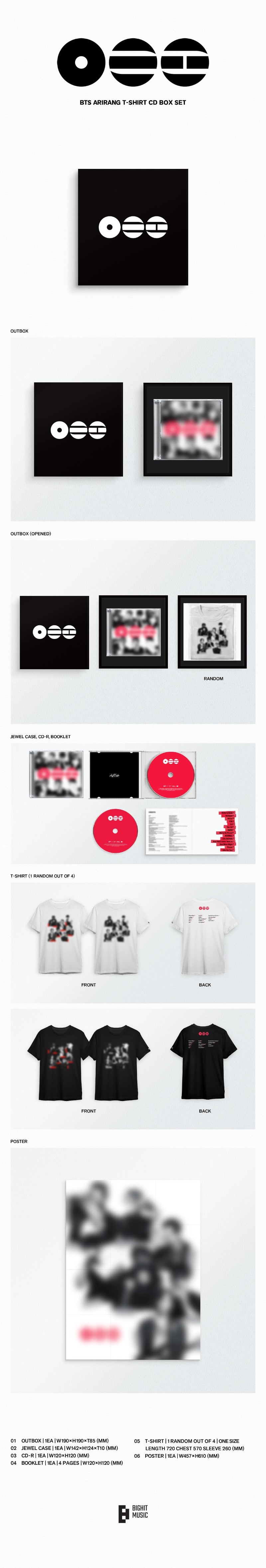 BTS - ARIRANG [5th Full Album] (T-Shirt CD Box Set)