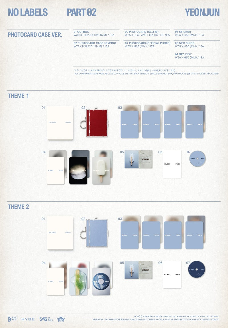 YEONJUN - No Labels: Pt. 02 [2nd Mini Album] (Photocard Case ver)