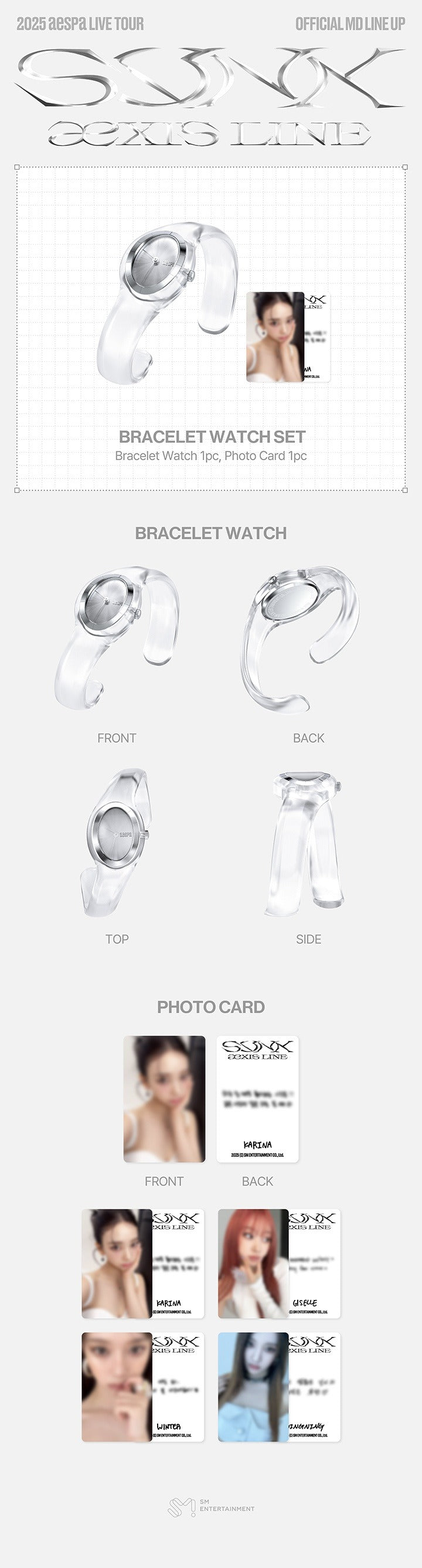 aespa - 2025 Live Tour: AExis Line Official MD (Bracelet Watch + Photocard Set)