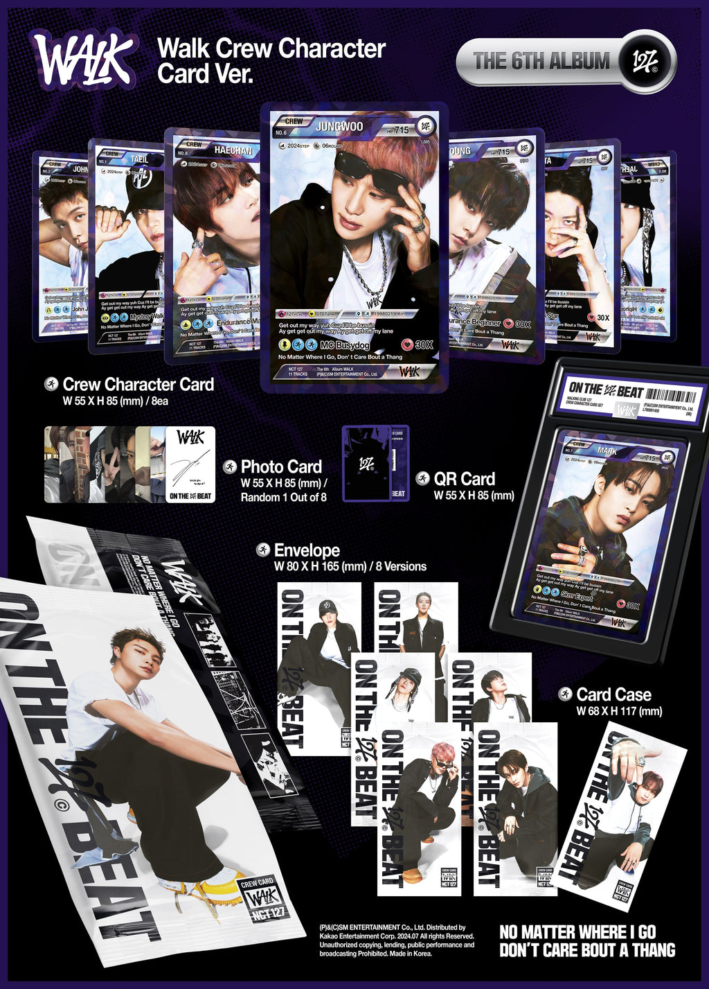 NCT 127 - Walk [6th Album] (Walk Crew Character Card ver)