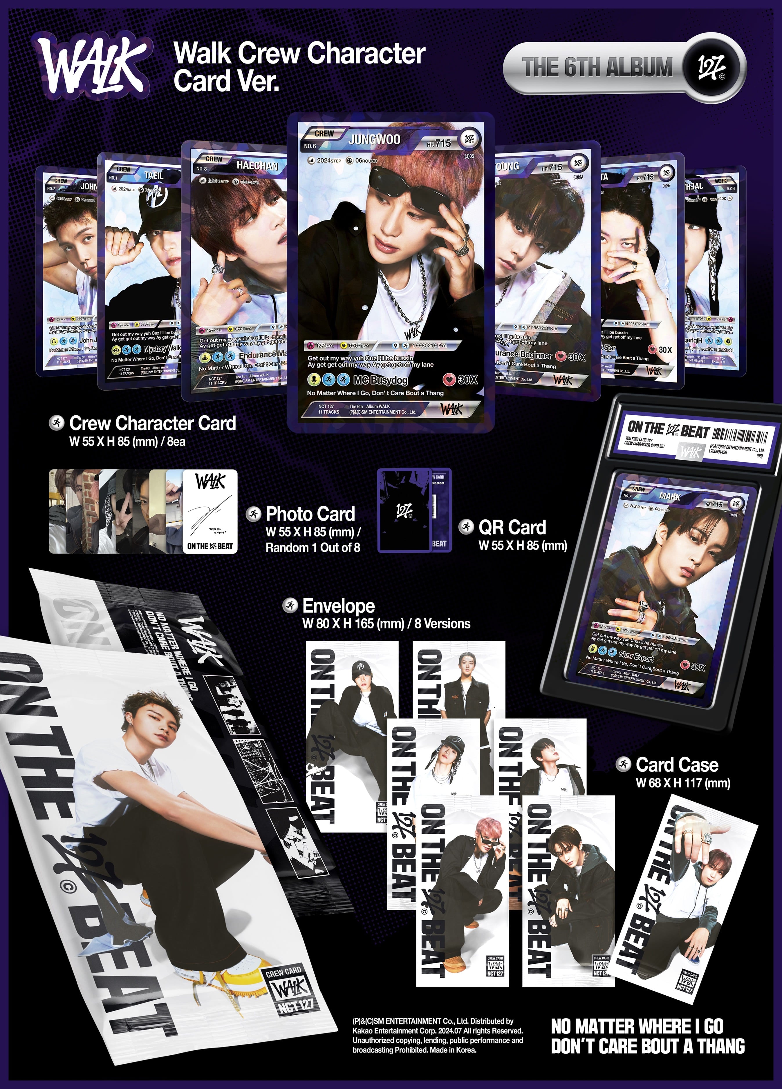NCT 127 - Walk [6th Album] (Walk Crew Character Card ver)