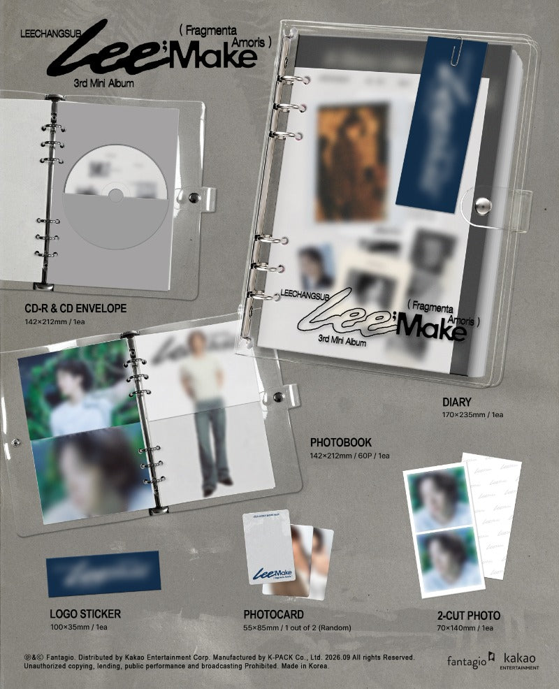 LEE CHANGSUB - Lee;Make (Fragmenta Amoris) [3rd Mini Album]
