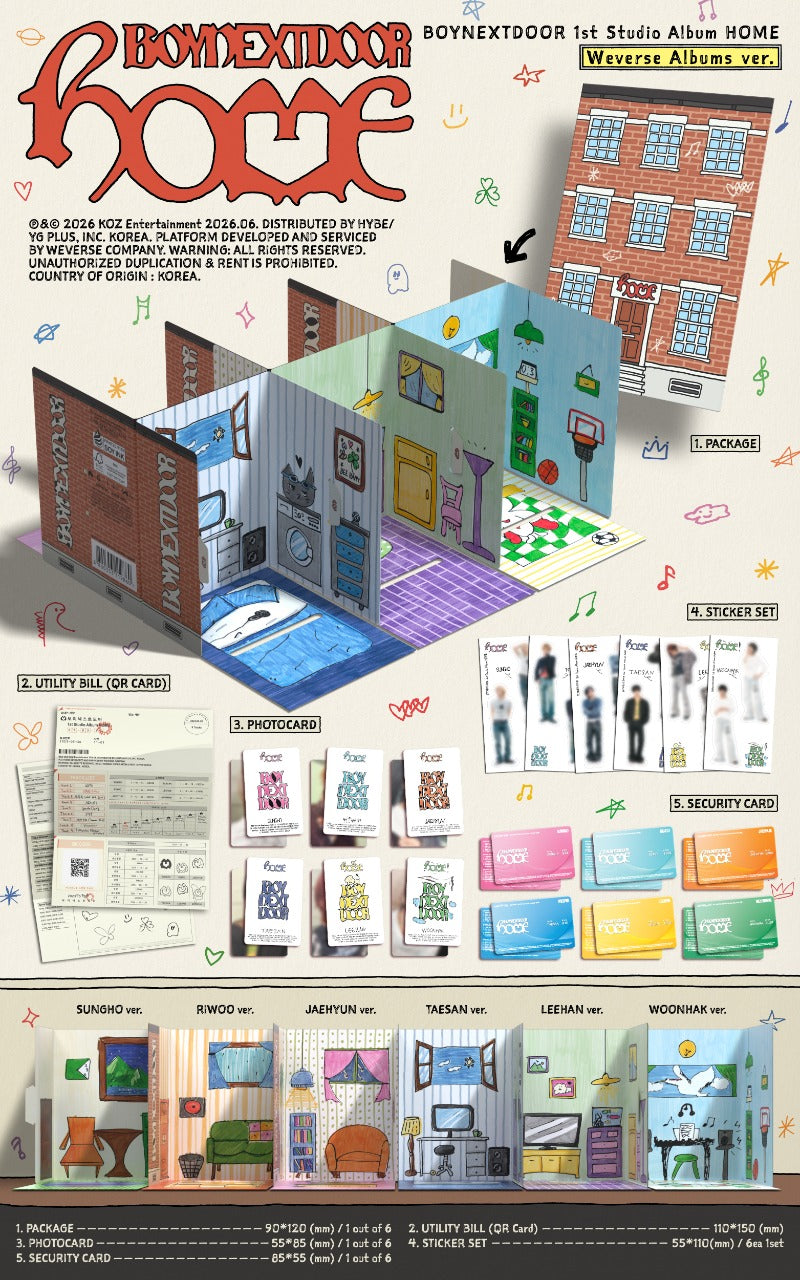 (Supplier/Applemusic) BOYNEXTDOOR - HOME [1st Studio Album] (Weverse Albums ver)