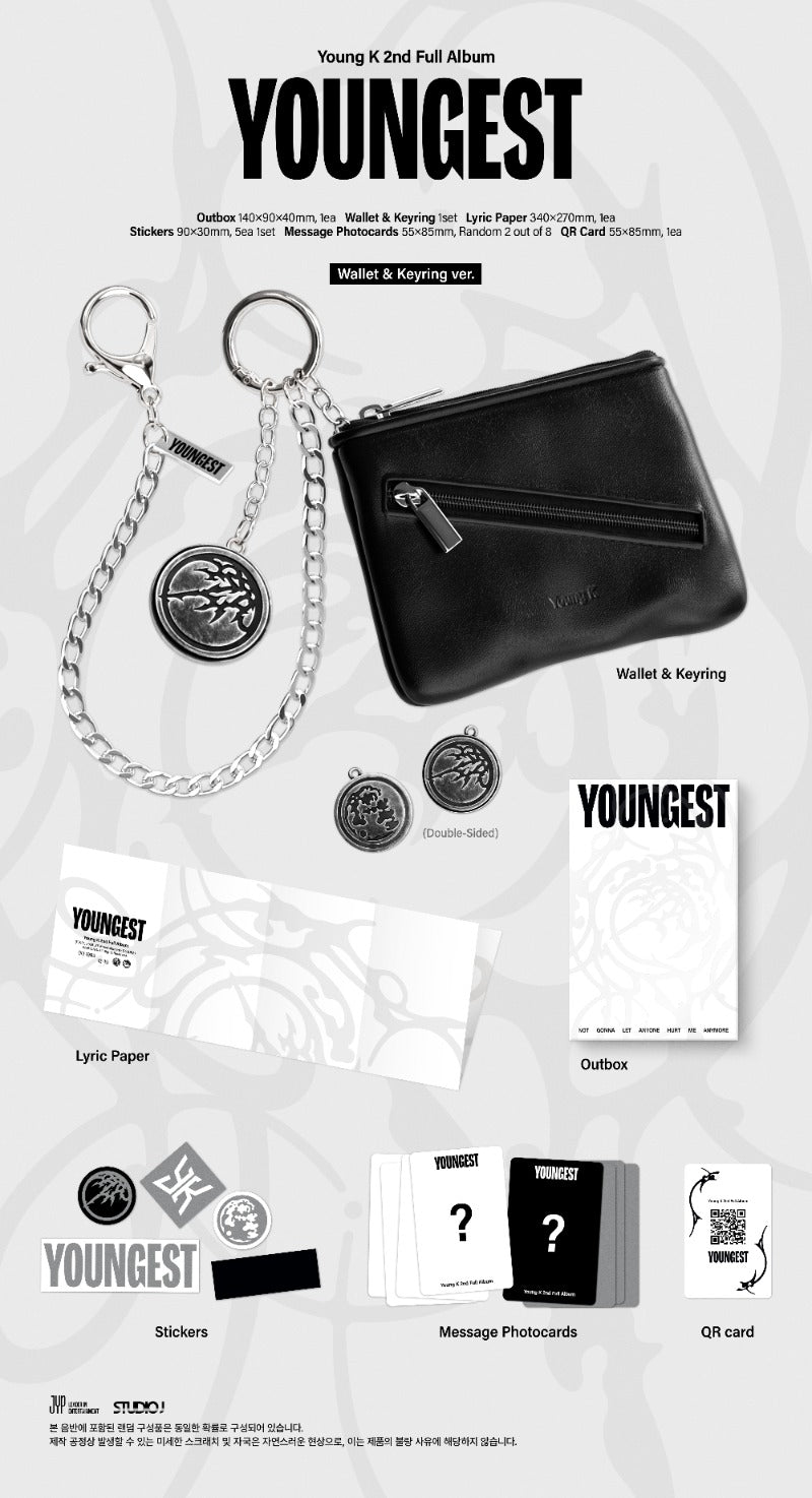 YOUNG K - YOUNGEST [2nd Full Album] (Wallet & Keyring ver)